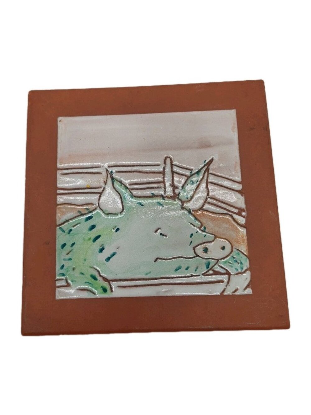 Pig Farm Tile Design Square Multicolored READ chipped Maiden Voyage Tile